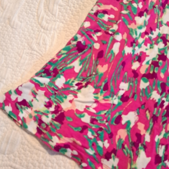 Lands' End women's size 14-16 cross over front top, below knee dress, EUC - Picture 2 of 6